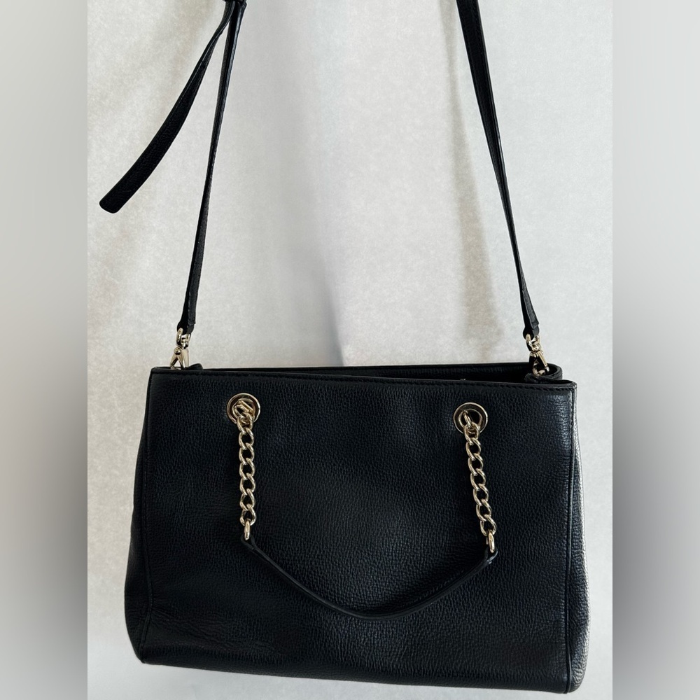 Kate Spade New York Briar Lane Meena Satchel โ Black Pebbled Leather - Picture 7 of 12